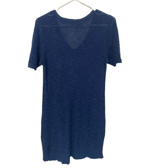 Eileen Fisher Petite | Organic Linen Blend Sweater Lightweight Pullover Blue PM - Picture 2 of 5